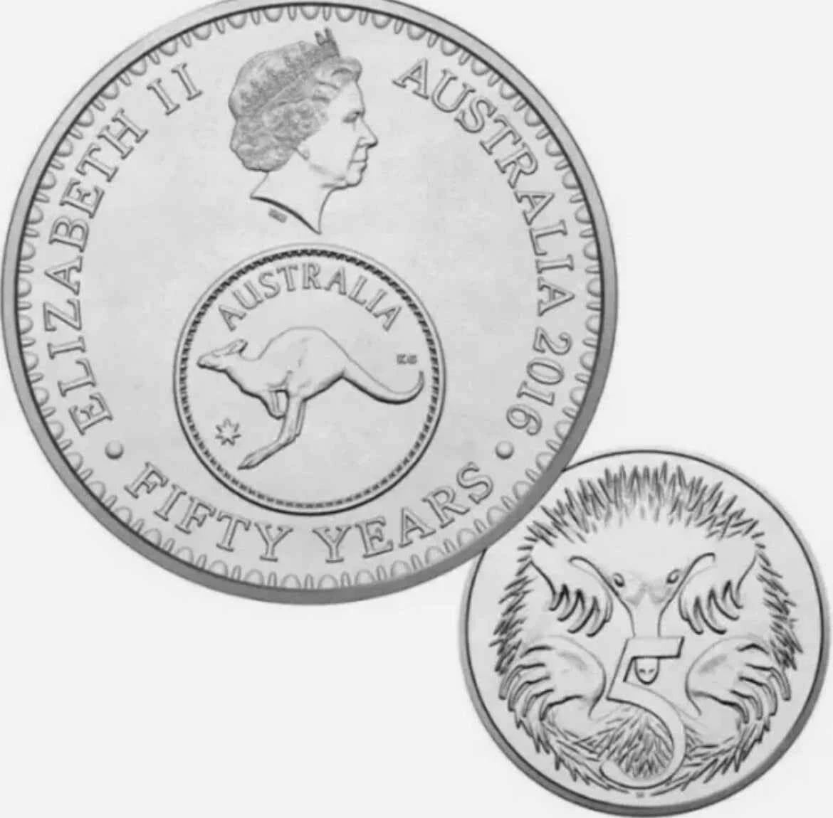 5c NEW 2016 Uncirculated 5c FIVE CENT Coin. 50 Years since Changeover to Decimal