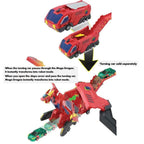 Mecard Mattel Mega TERYX Figure Transformer Robot Dragon Red  Car